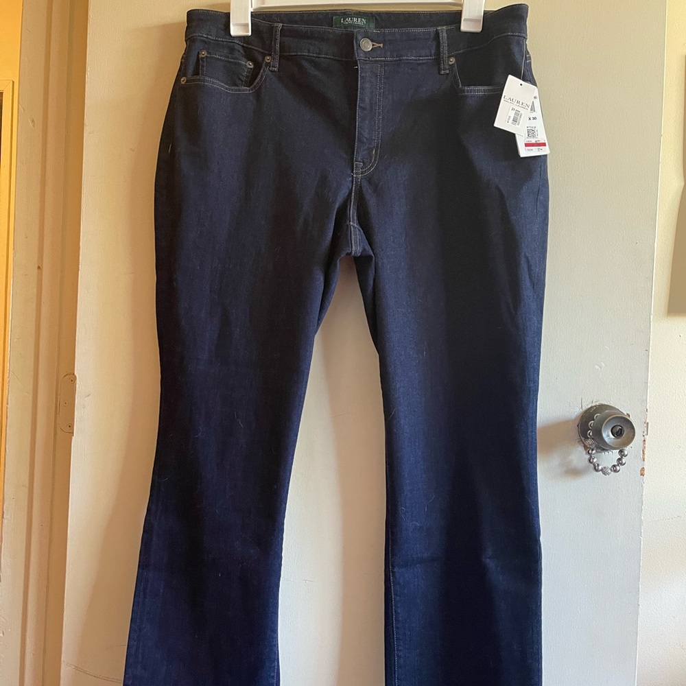 Ralph Lauren BSR dark rinse jeans .Size 18W.  New tags still on.